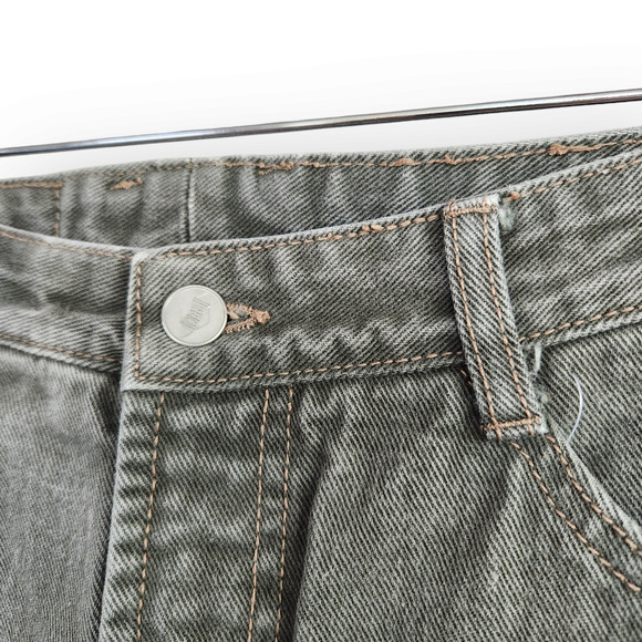 Vintage 80s Bongo High Waisted Army Green Tapered Leg Jeans 27 - Picture 5 of 10